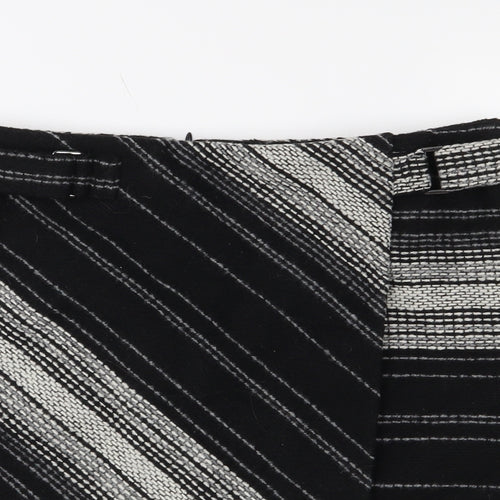 George Womens Black Striped  Mini Skirt Size 10