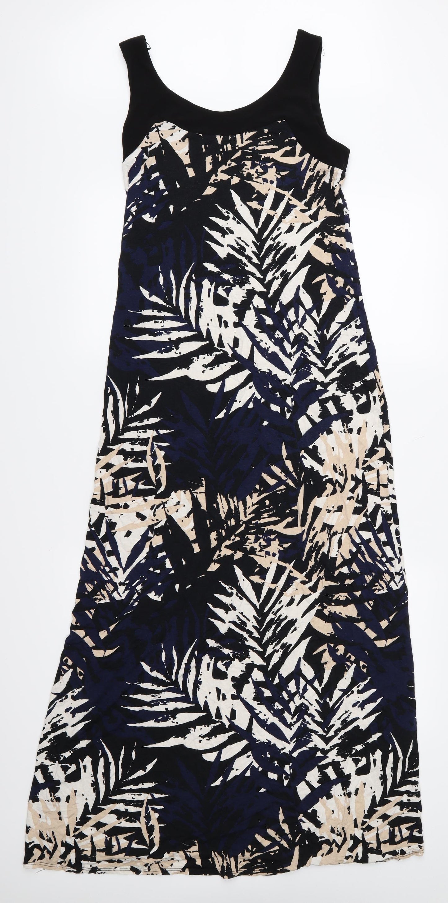 Wallis Womens Blue Floral Jersey Maxi  Size 12