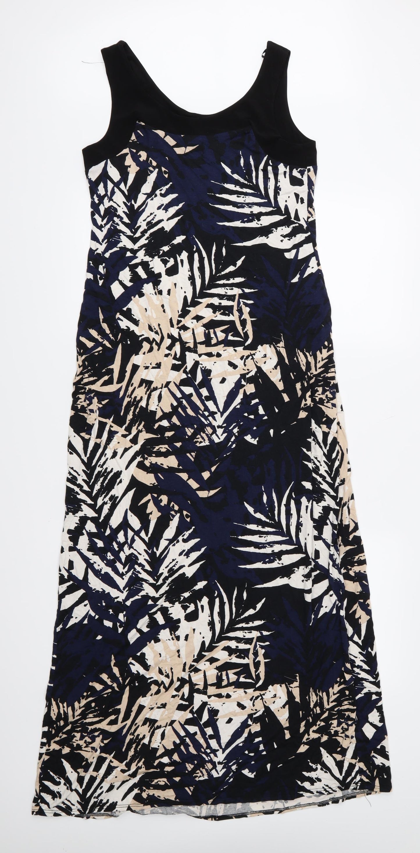 Wallis Womens Blue Floral Jersey Maxi  Size 12