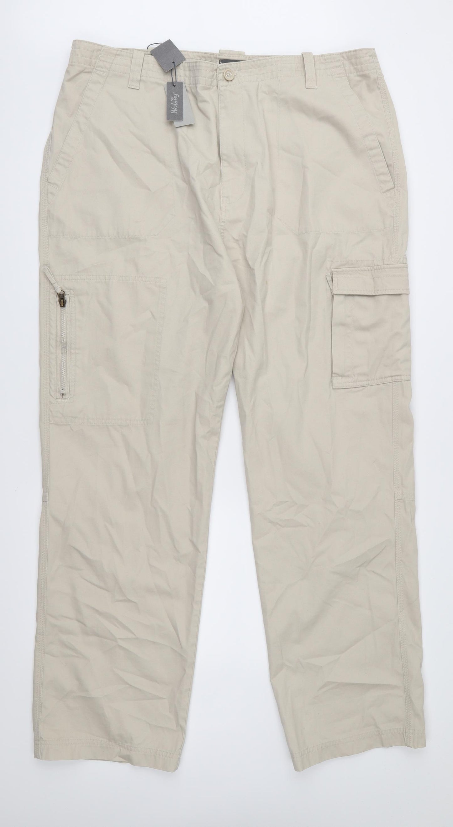 Wolsey Mens Beige   Cargo Trousers Size 42 in L32 in