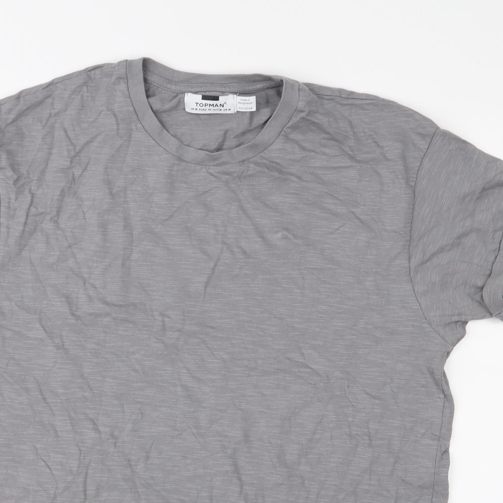 Topman Mens Grey  Jersey  T-Shirt Size M