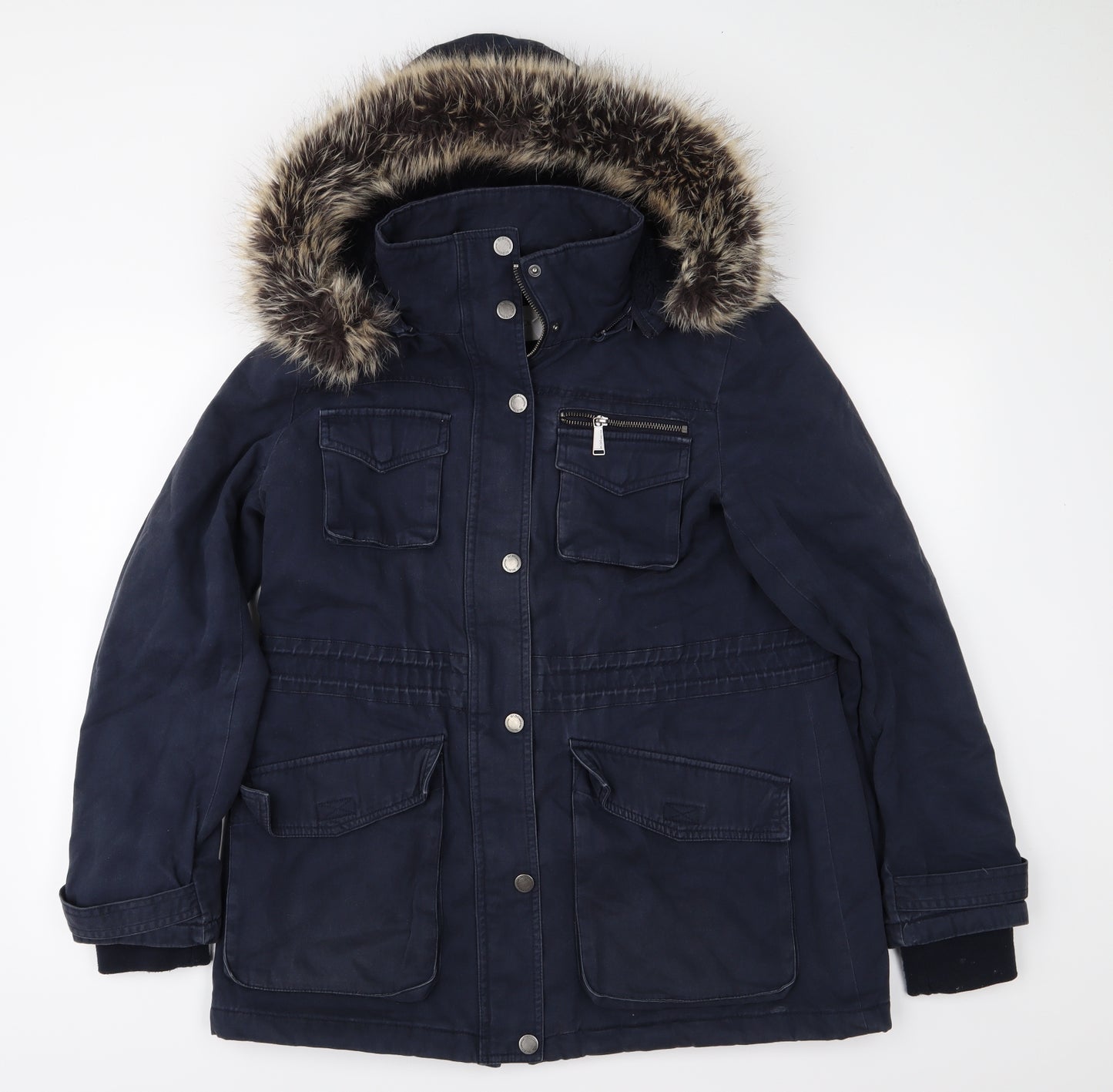BCBGeneration Womens Blue   Parka Coat Size L