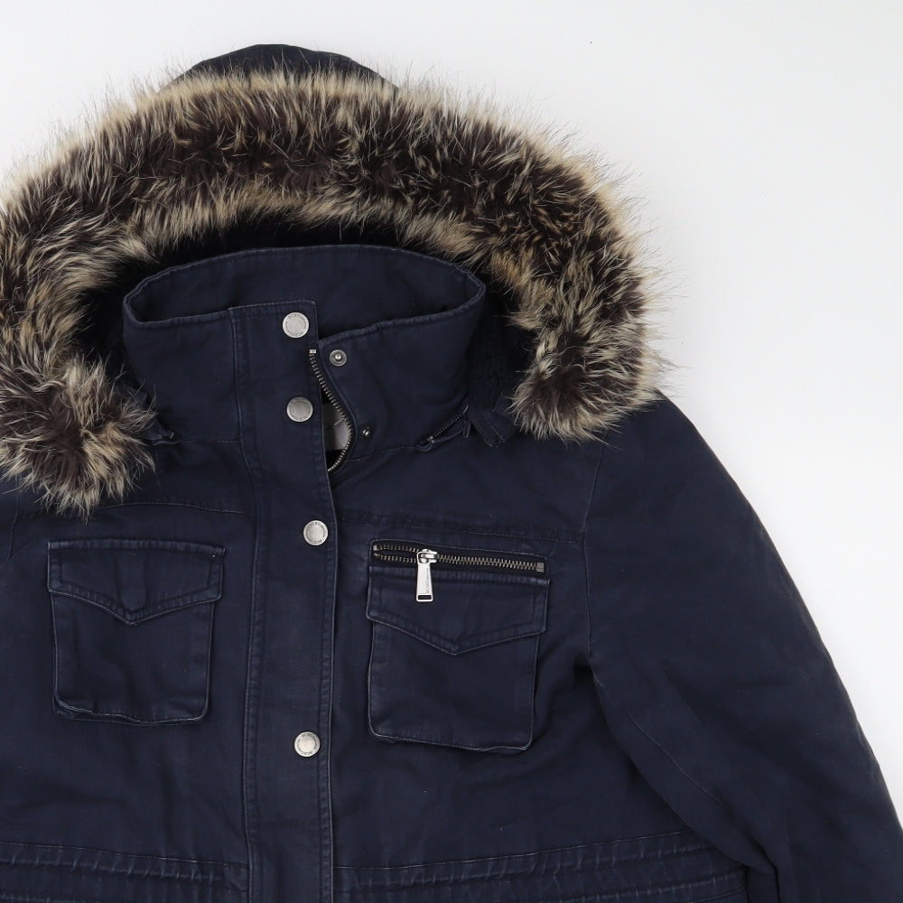 BCBGeneration Womens Blue   Parka Coat Size L