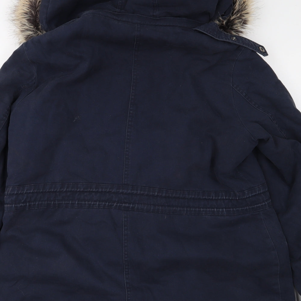 BCBGeneration Womens Blue   Parka Coat Size L