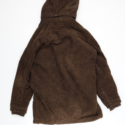 O Neill Mens Brown  Corduroy Overcoat Coat Size M