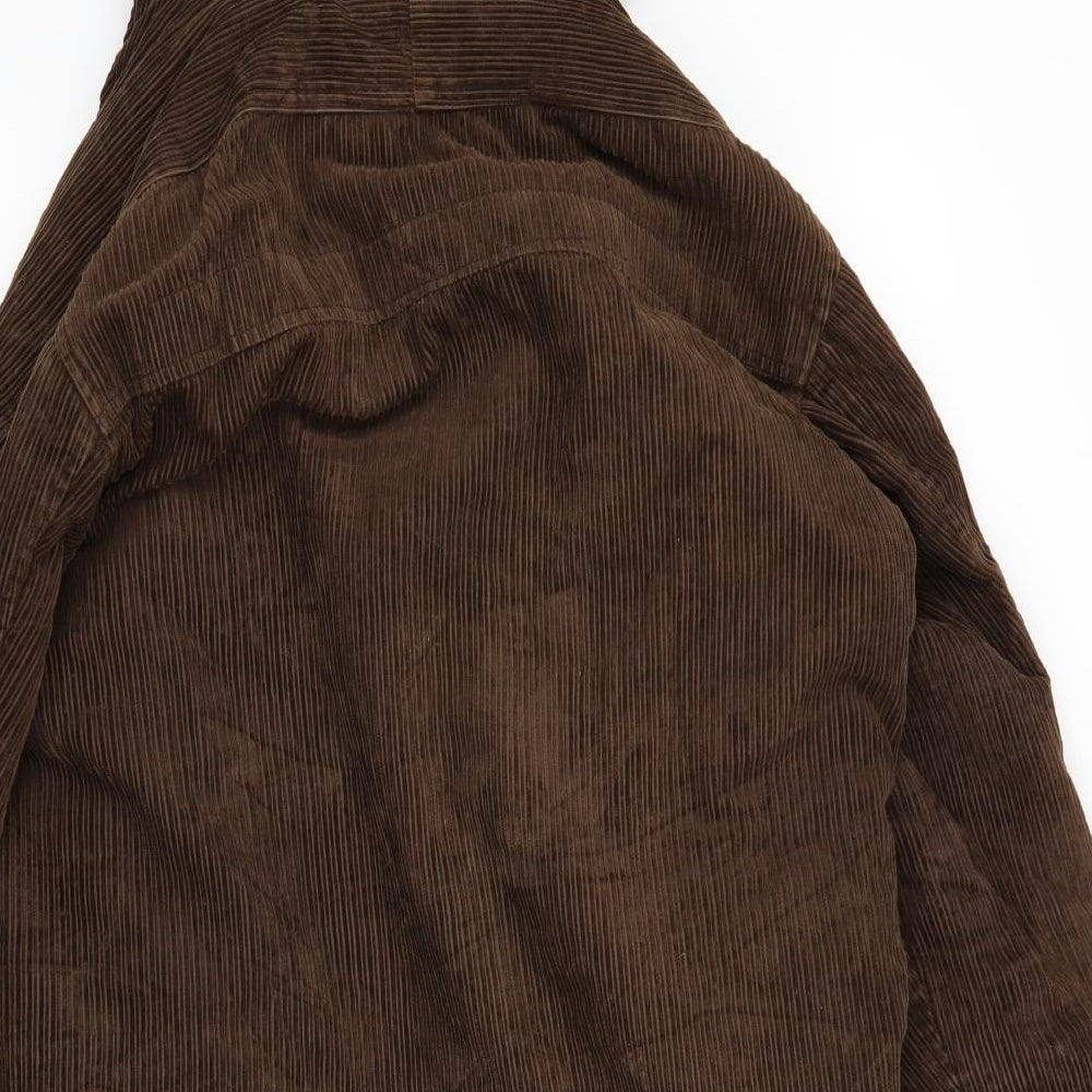 O Neill Mens Brown  Corduroy Overcoat Coat Size M