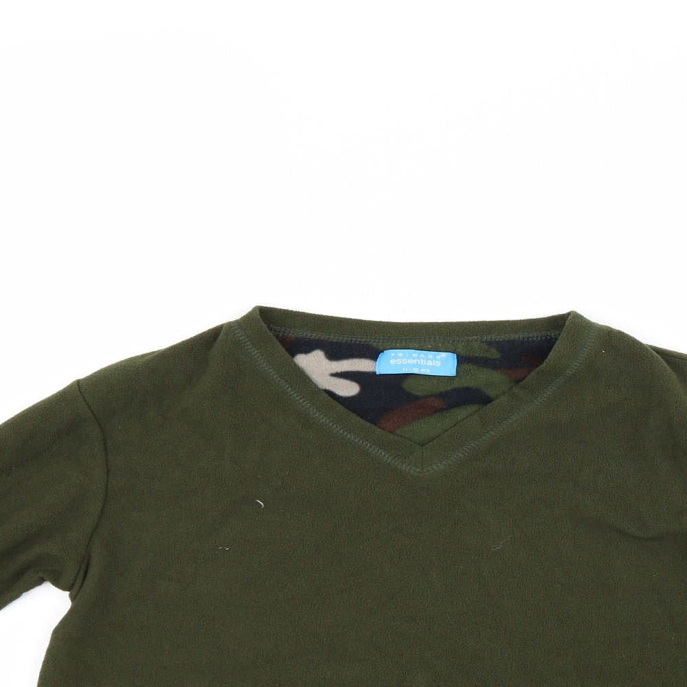 Primark Boys Green  Fleece Pullover Jumper Size 11-12 Years