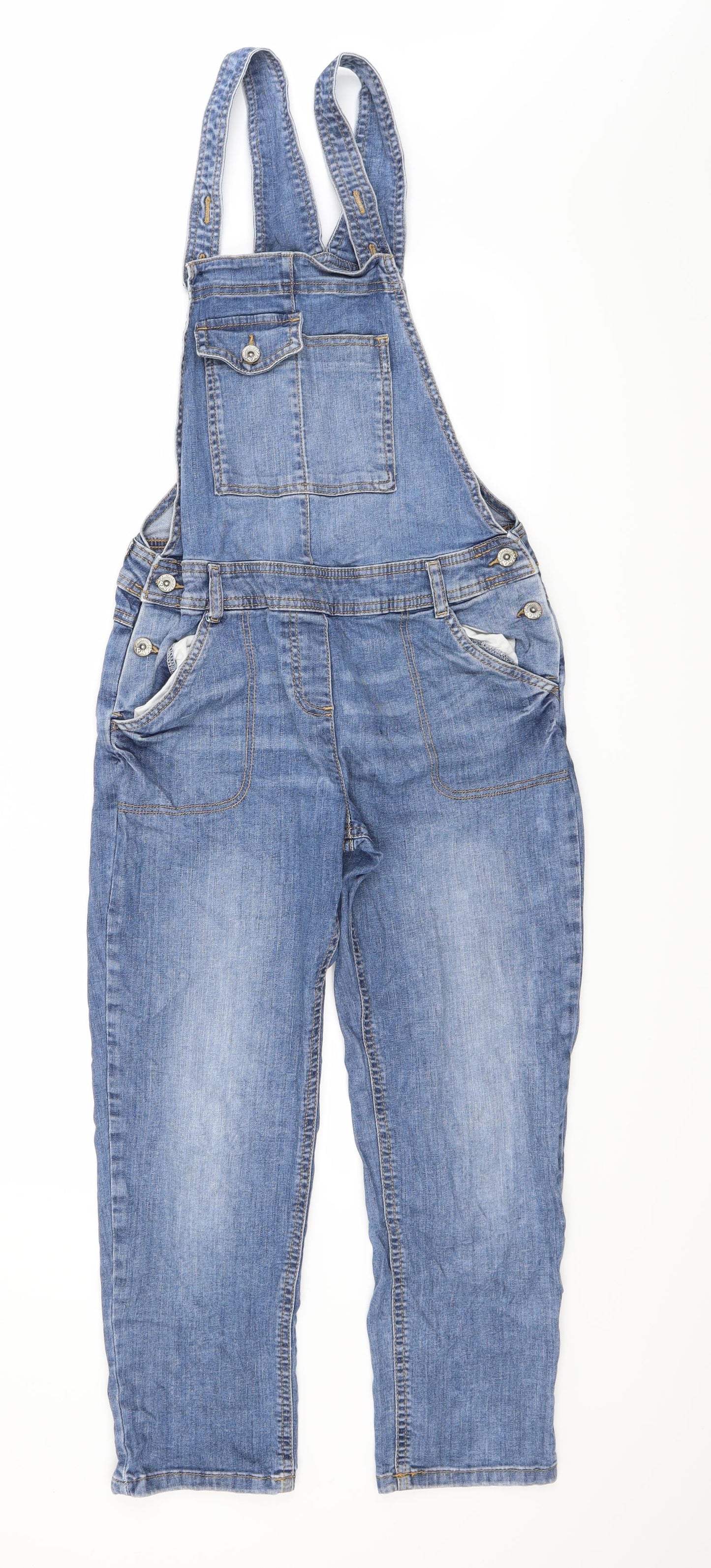 NEXT Girls Blue  Denim Dungaree One-Piece Size 13 Years