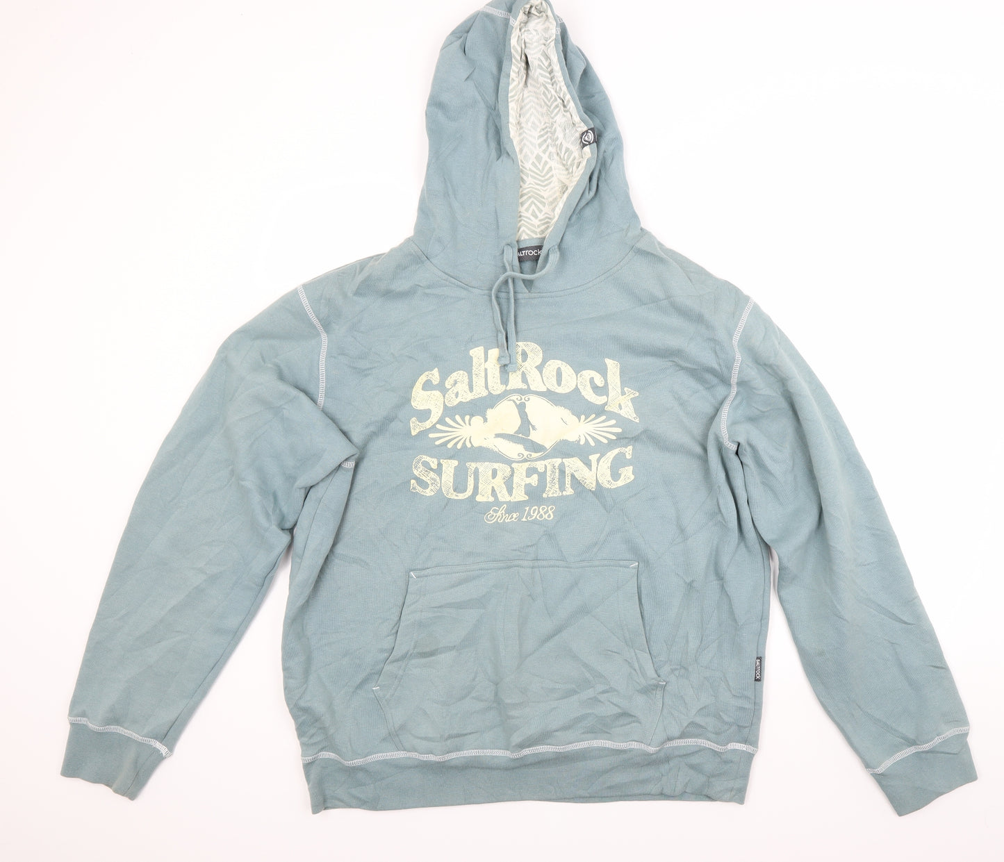 Saltrock Mens Green   Pullover Hoodie Size L