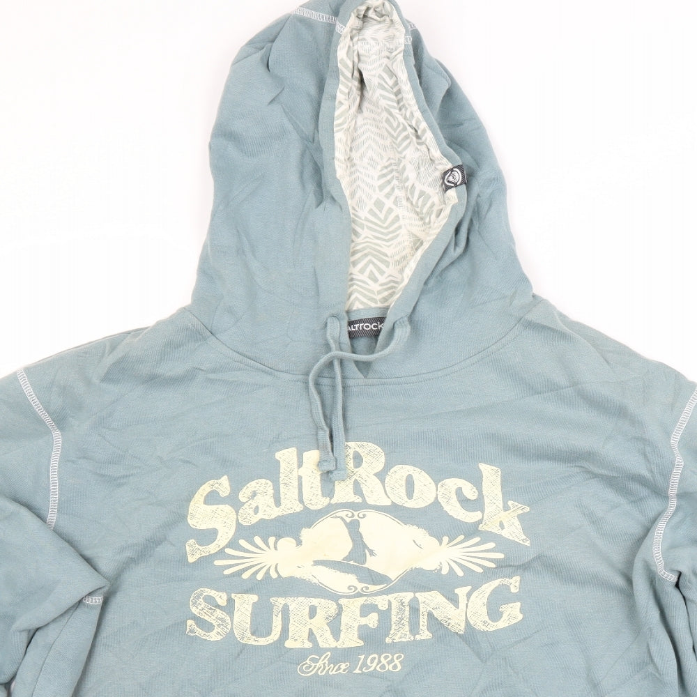Saltrock Mens Green   Pullover Hoodie Size L