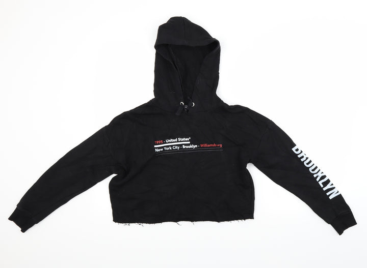 New Look Girls Black   Pullover Hoodie Size 12 Years  - New York