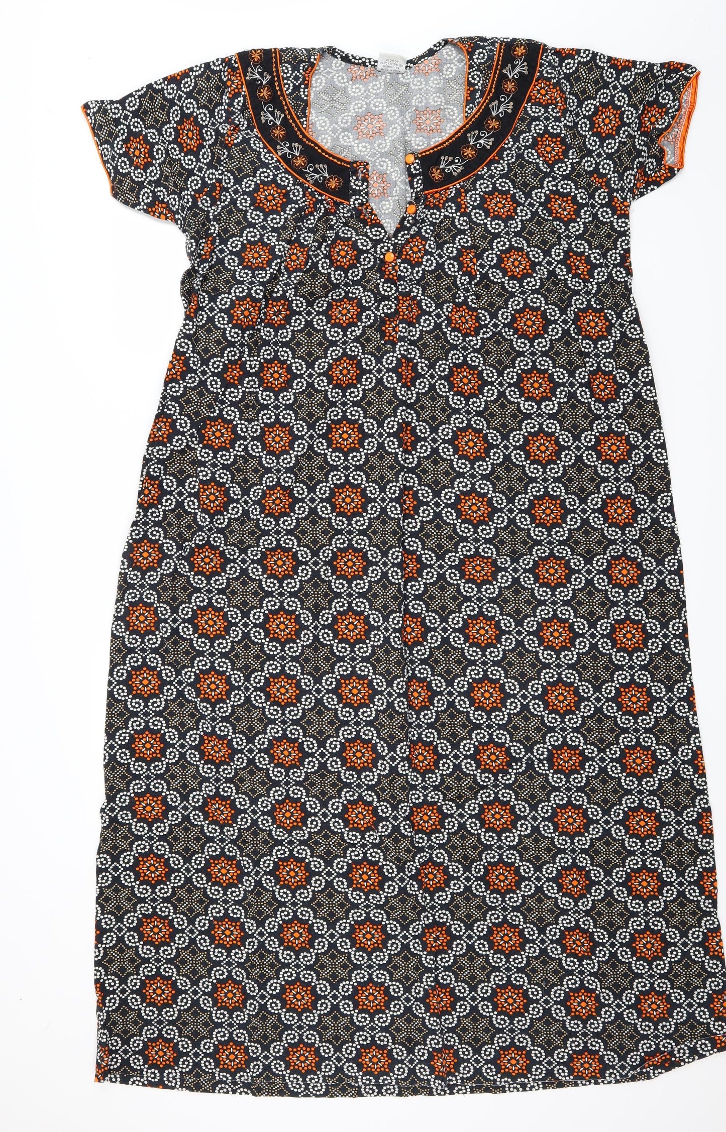 Preworn Womens Black Floral  Top Dress One Size