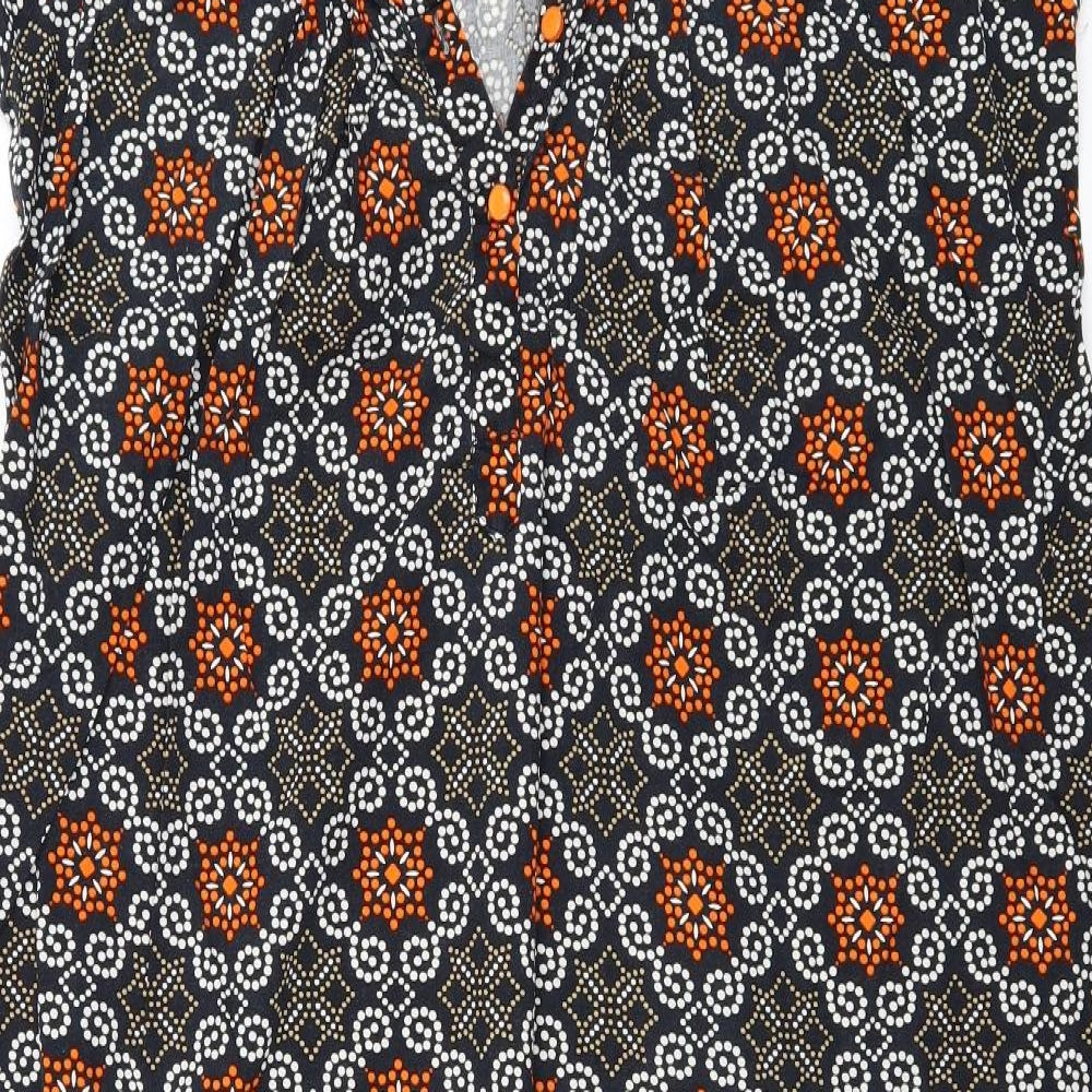 Preworn Womens Black Floral  Top Dress One Size