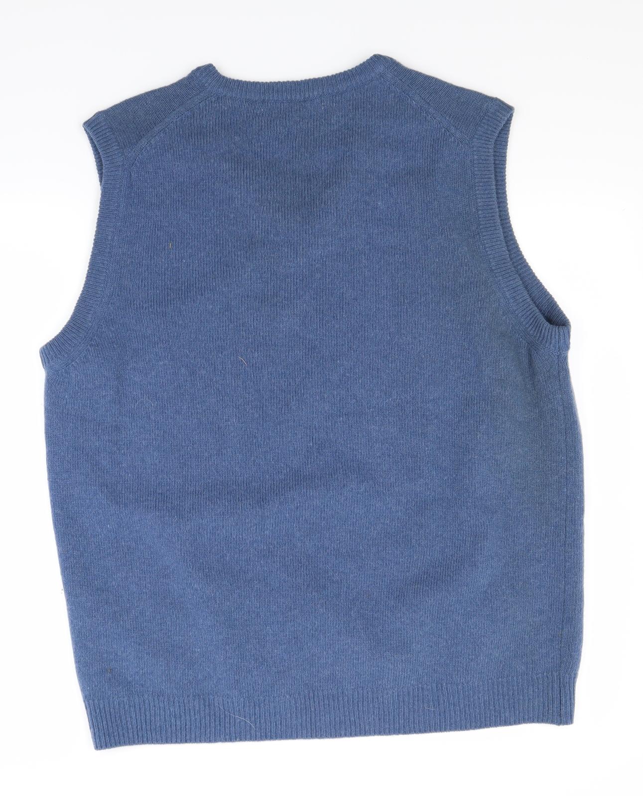 Wool overs Mens Blue   Vest Jumper Size XL