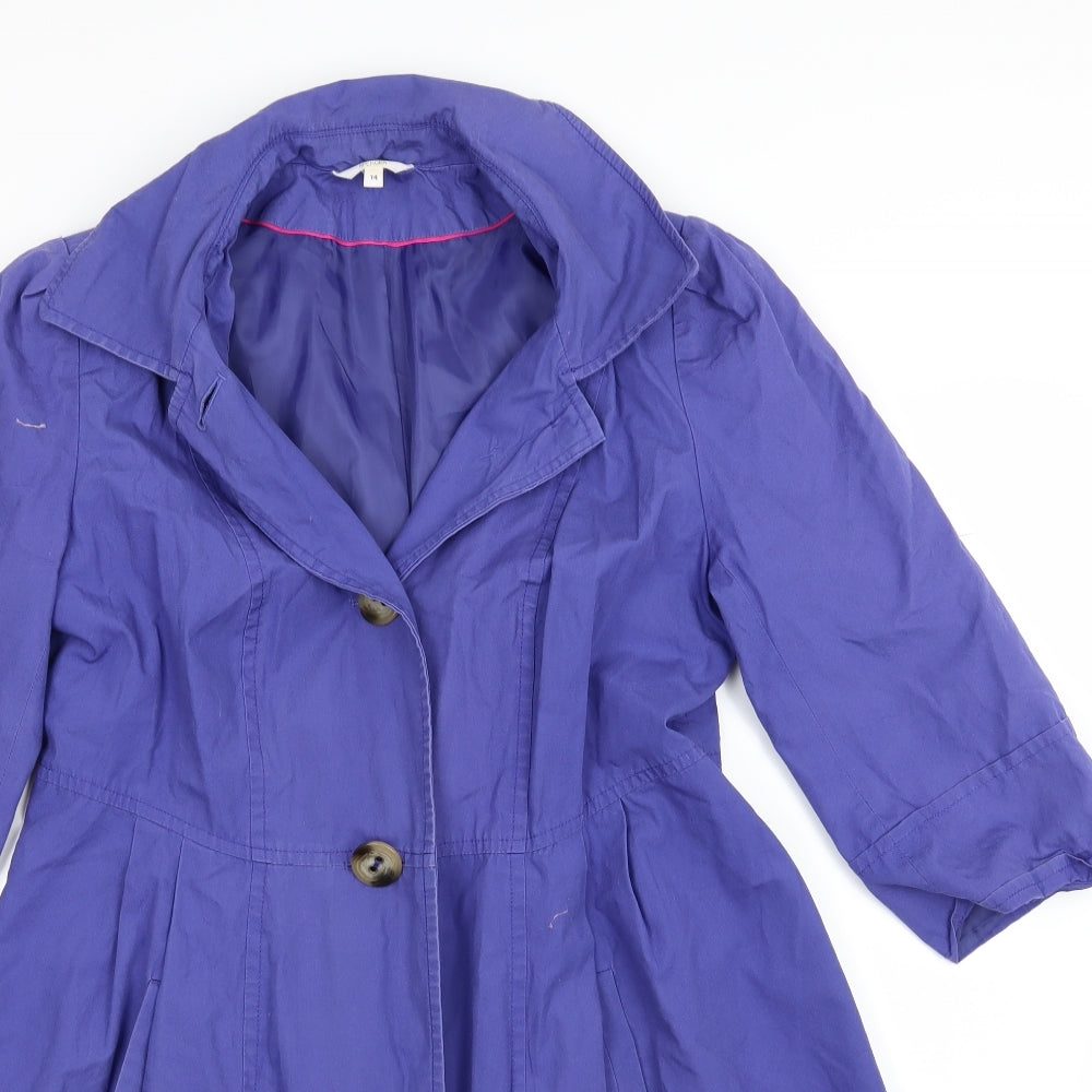 Marks and Spencer Womens Purple   Overcoat Coat Size 14