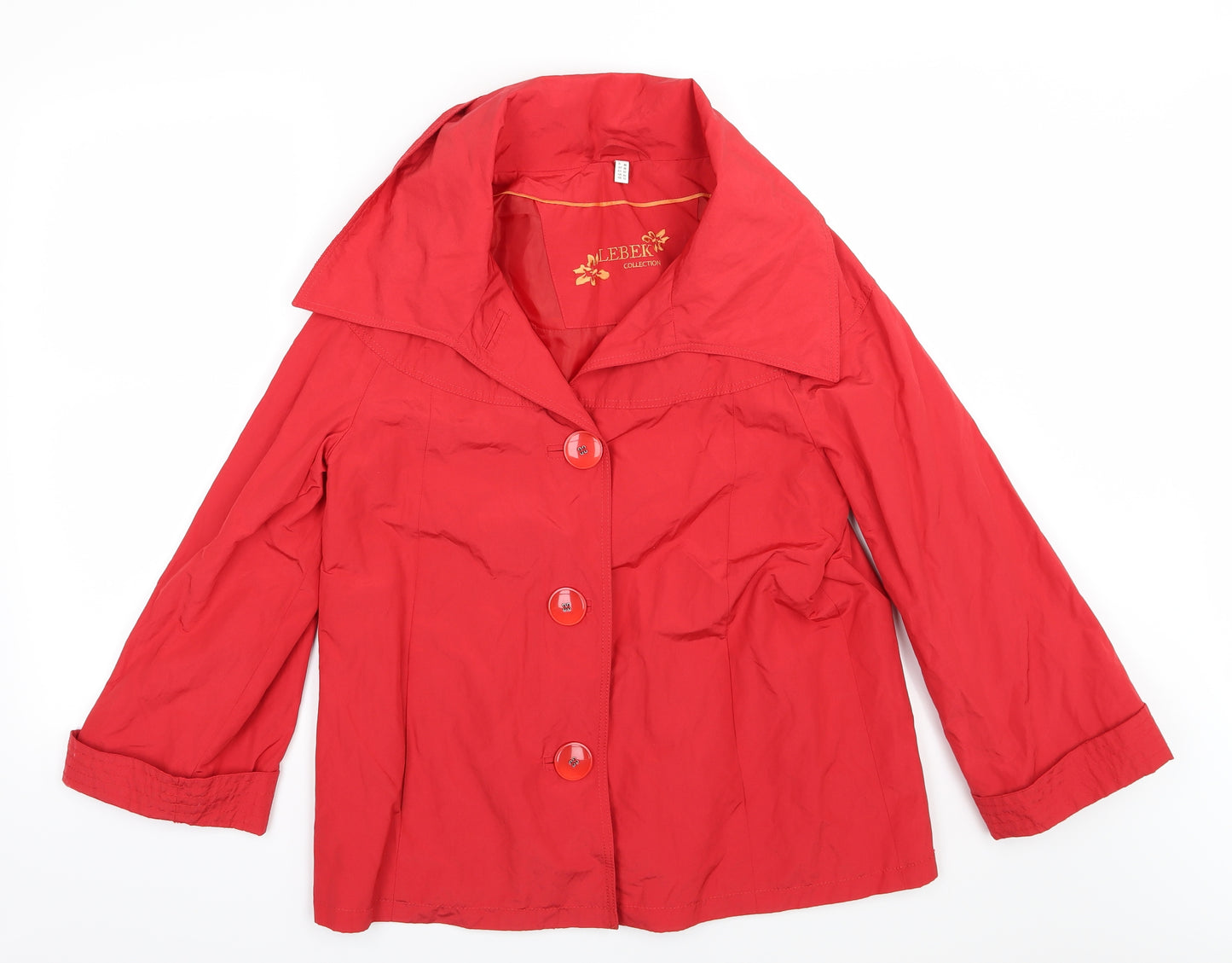 Lebek Womens Red   Overcoat Coat Size 10