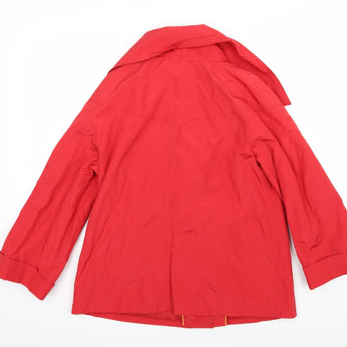 Lebek Womens Red   Overcoat Coat Size 10