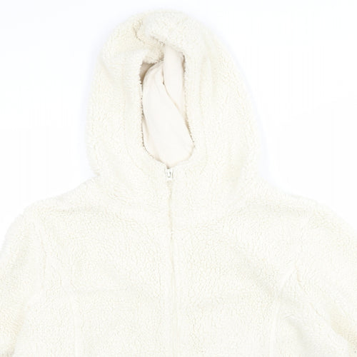 George Womens Ivory  Fleece Full Zip Hoodie Size 24