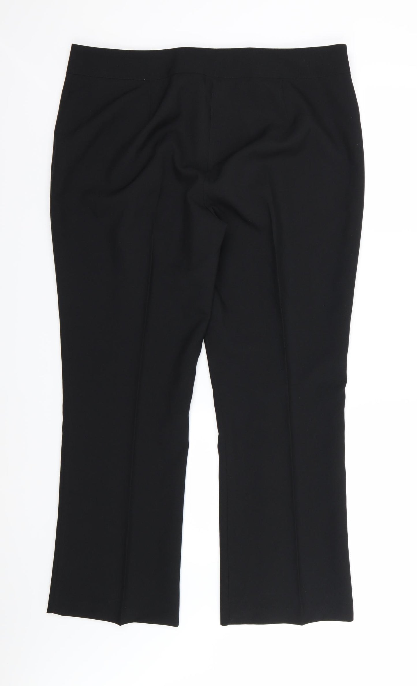 Papaya Womens Black  Rayon Trousers  Size 18 L29 in