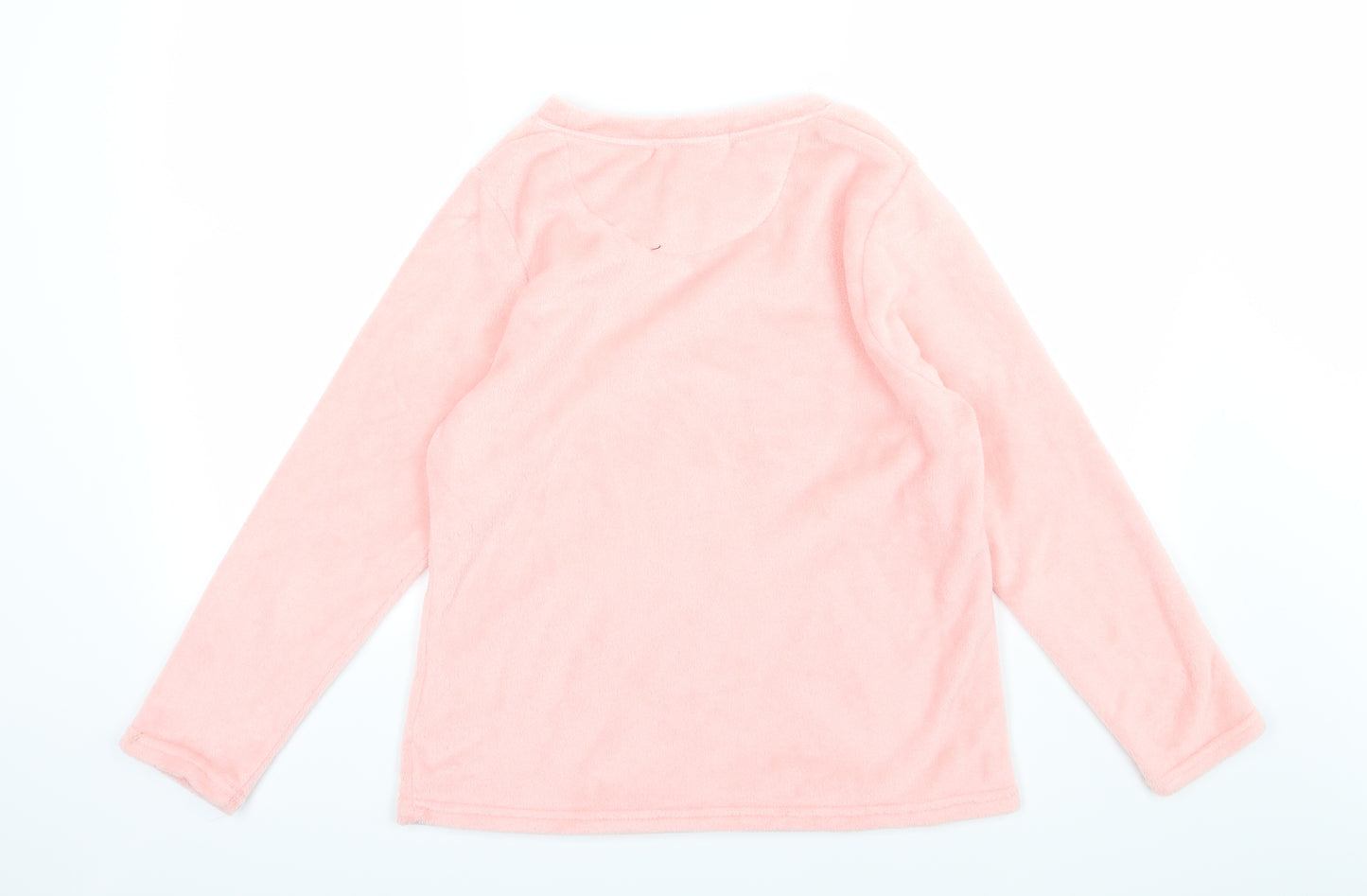 Just Like You Womens Pink  Fleece Top Pyjama Top Size M  - Dream Queen