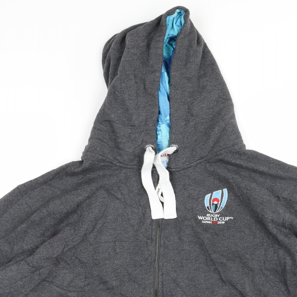 Rugby World Cup 2019 Mens Grey  Jersey Full Zip Hoodie Size 3XL  - Japan