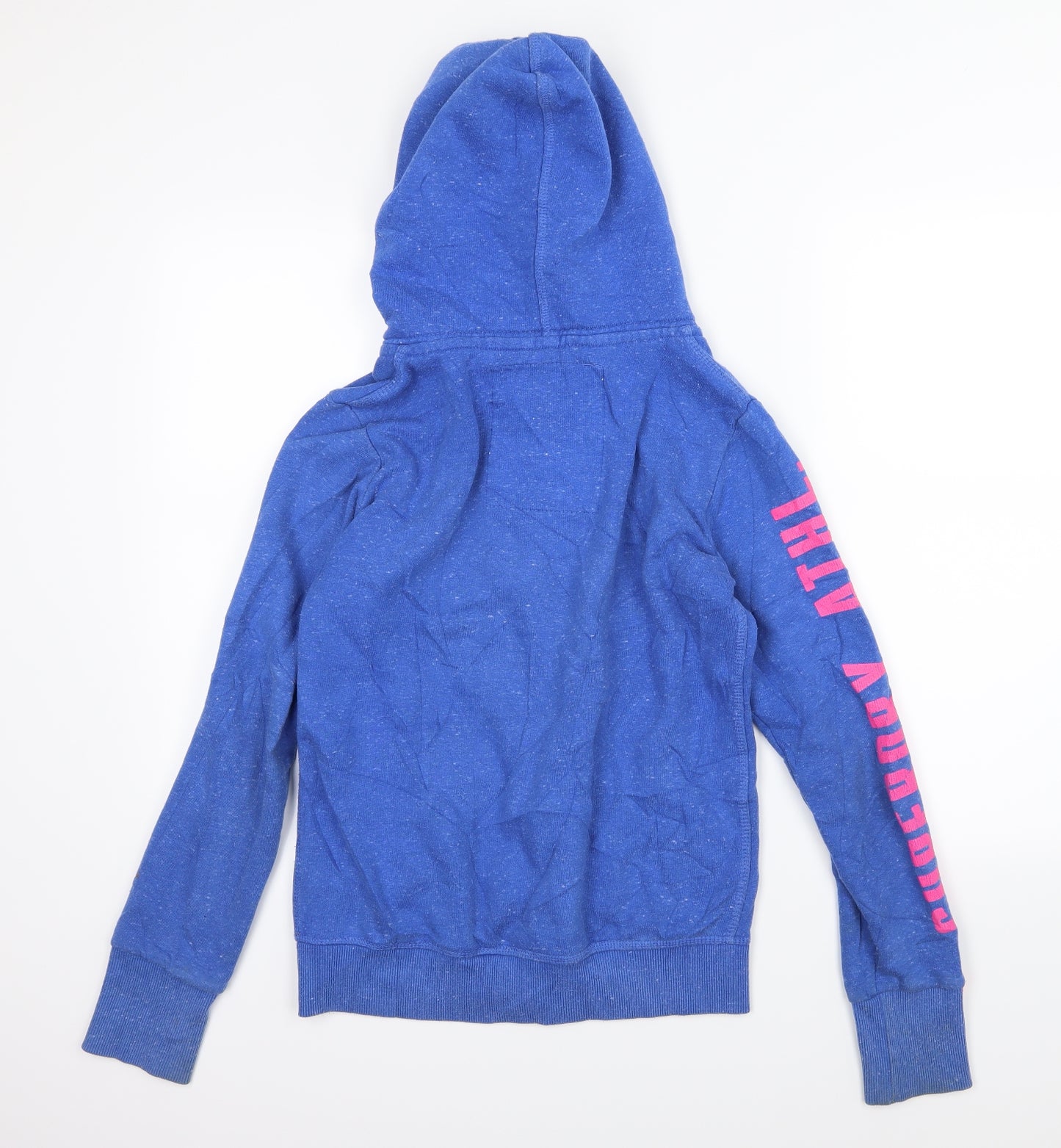 Superdry Womens Blue  Jersey Full Zip Hoodie Size S