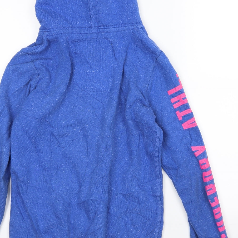 Superdry Womens Blue  Jersey Full Zip Hoodie Size S