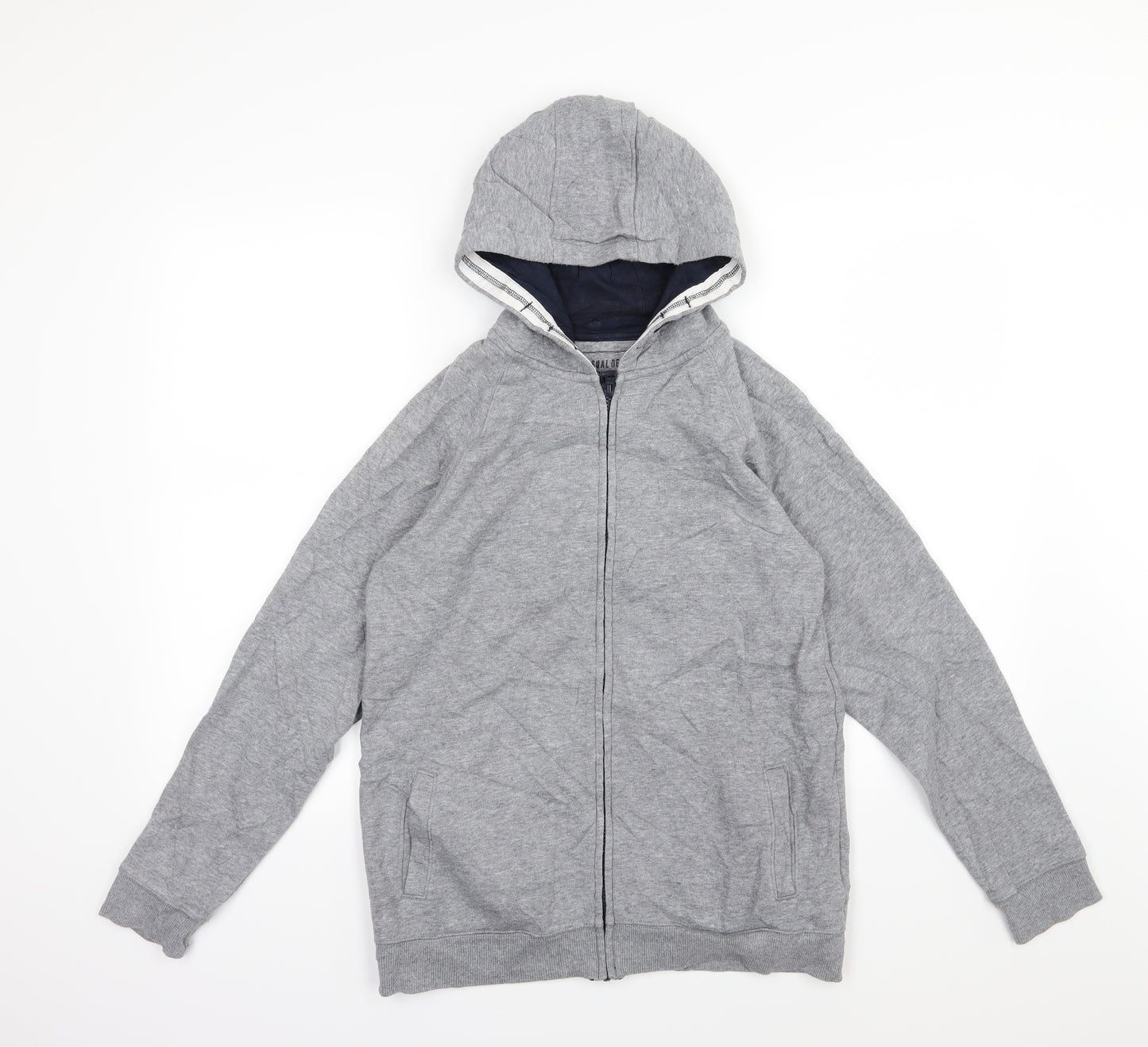 Matalan Boys Grey  Jersey Full Zip Hoodie Size 13 Years