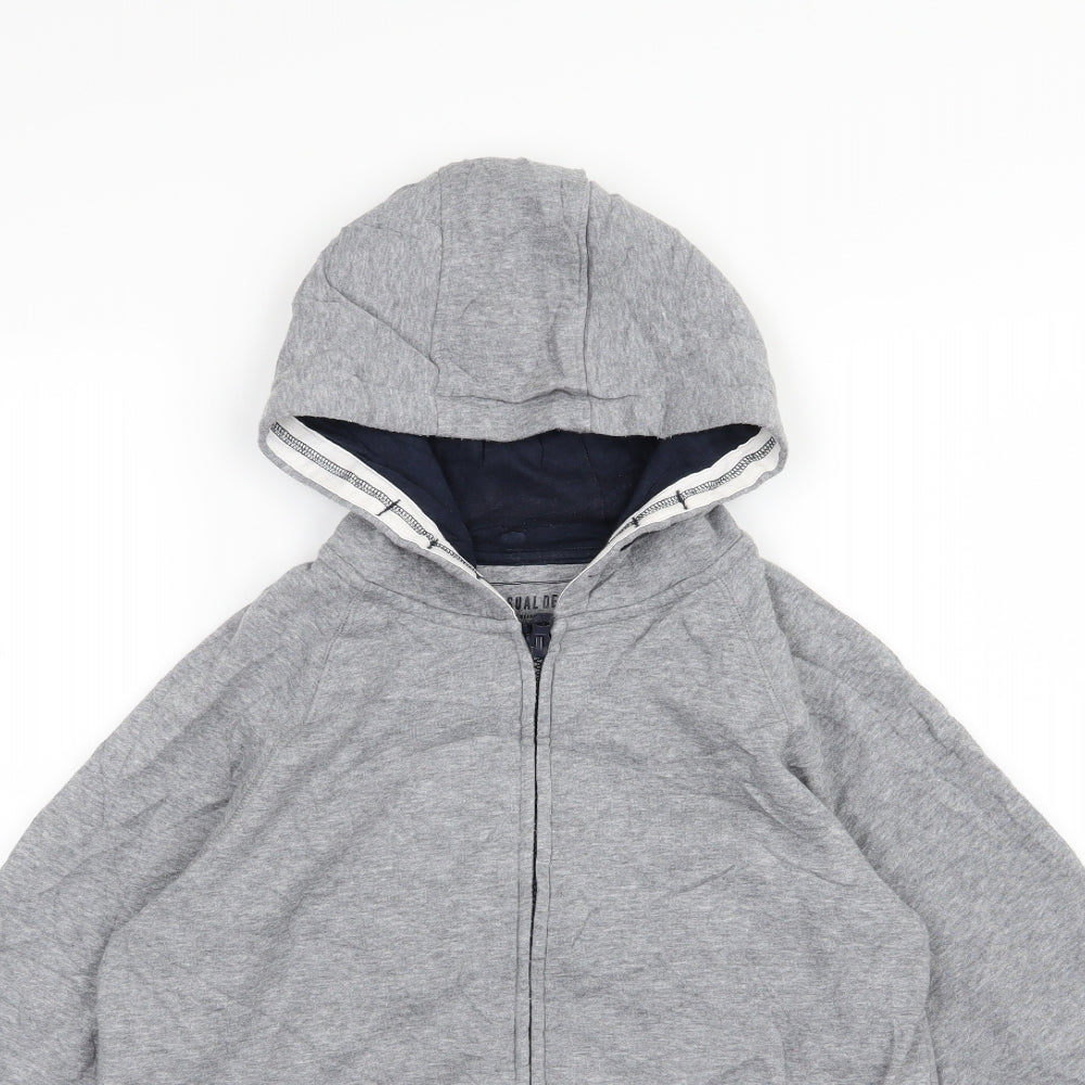 Matalan Boys Grey  Jersey Full Zip Hoodie Size 13 Years