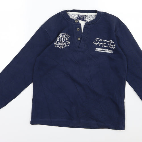 Divonette Girls Blue Paisley Jersey Pullover Sweatshirt Size 11 Years