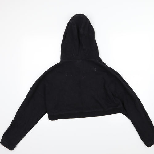 USA Pro Womens Black  Jersey Pullover Hoodie Size 12  - cropped