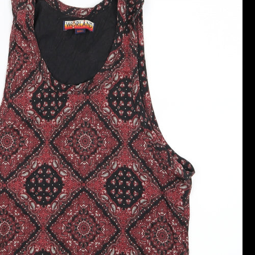 Worland Womens Multicoloured Paisley Jersey Basic Tank Size S