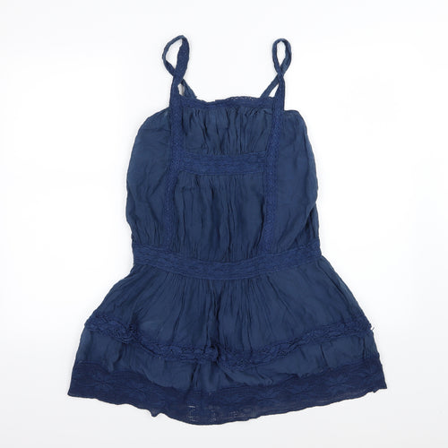 Nekane Womens Blue  Woven Basic Blouse Size S