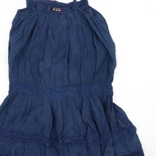 Nekane Womens Blue  Woven Basic Blouse Size S