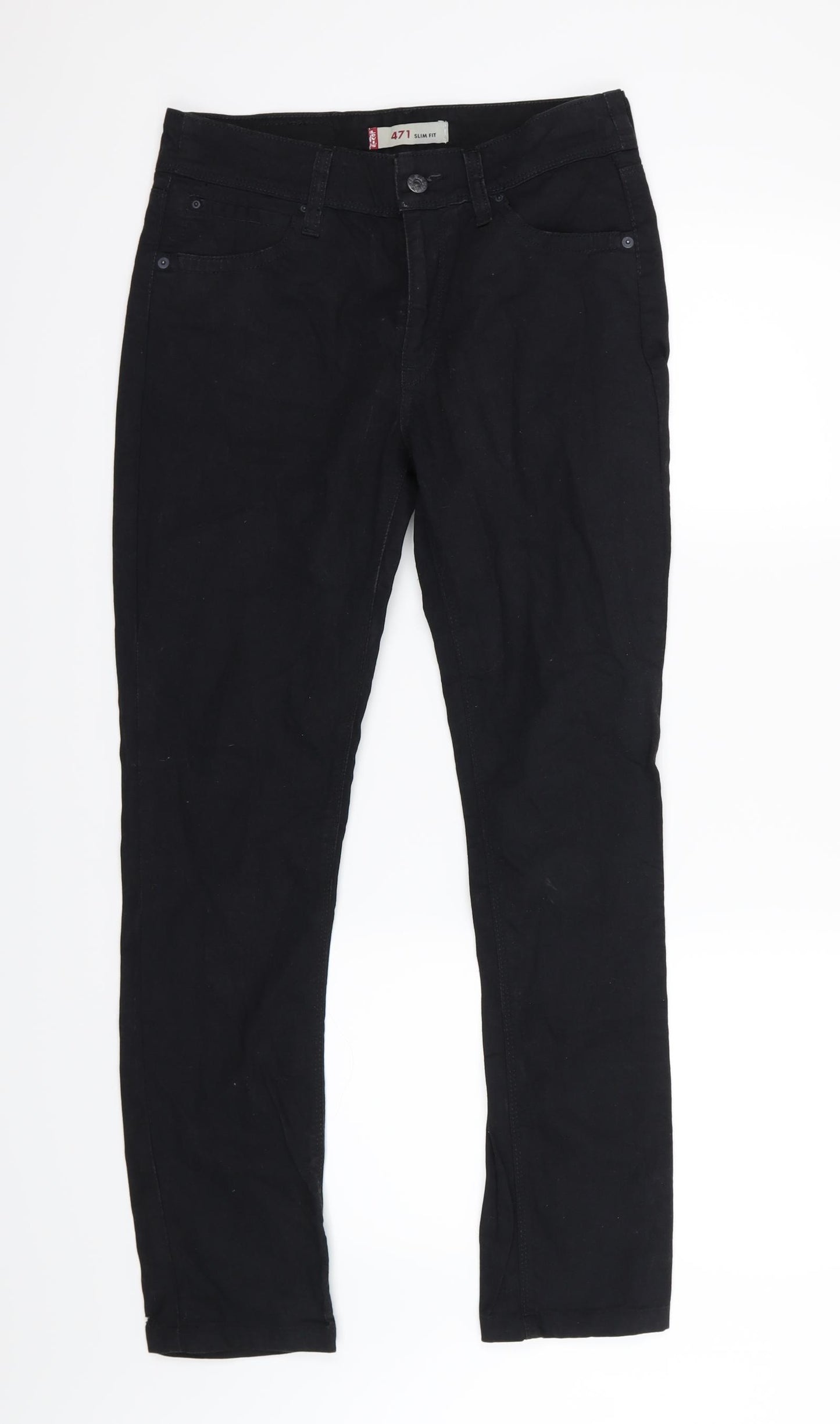 Levi's Mens Black  Denim Straight Jeans Size 30 L32 in