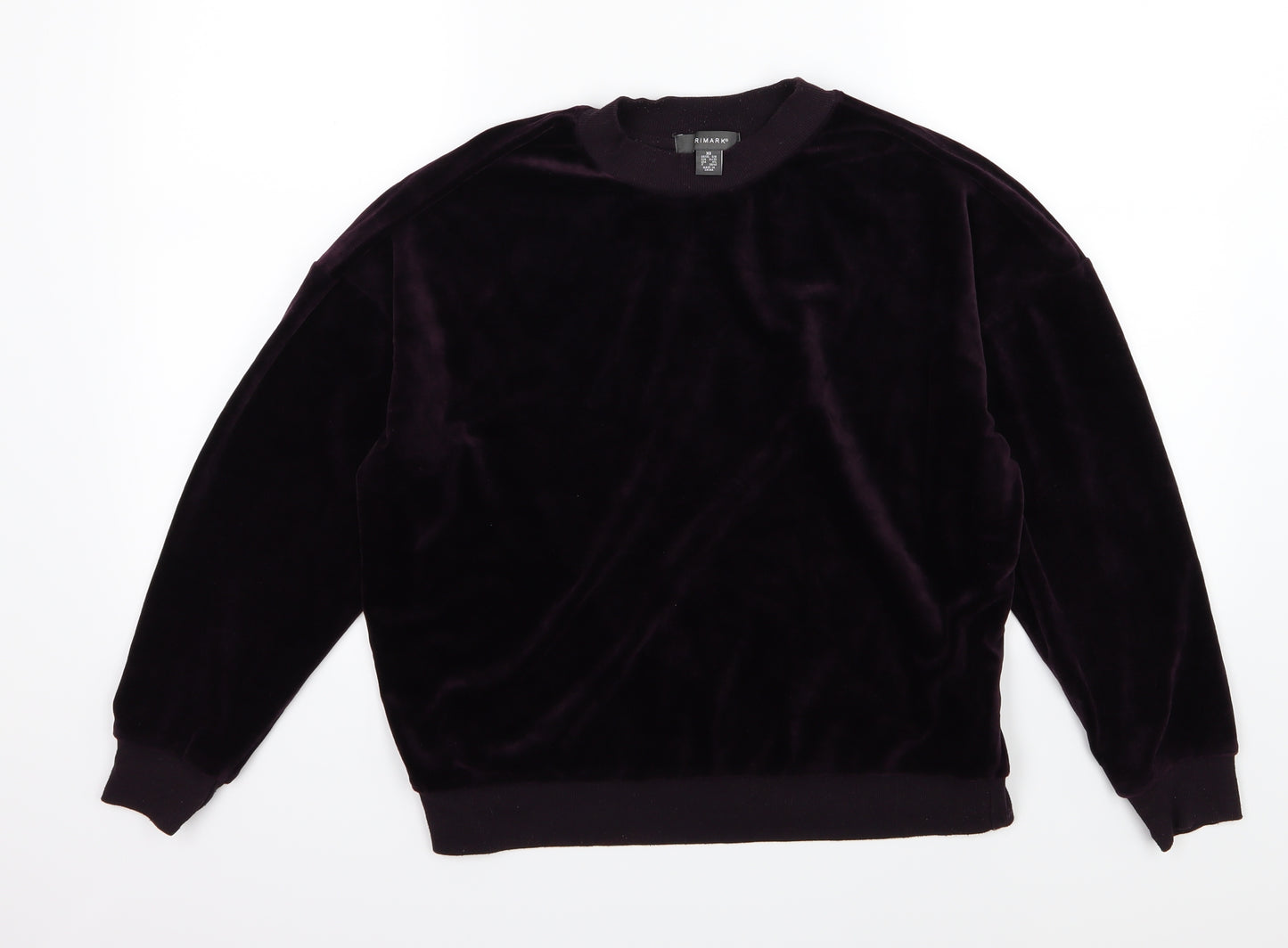 Primark Womens Purple  Velour Pullover Sweatshirt Size XS