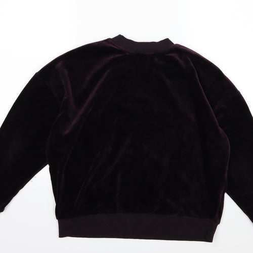 Primark Womens Purple  Velour Pullover Sweatshirt Size XS