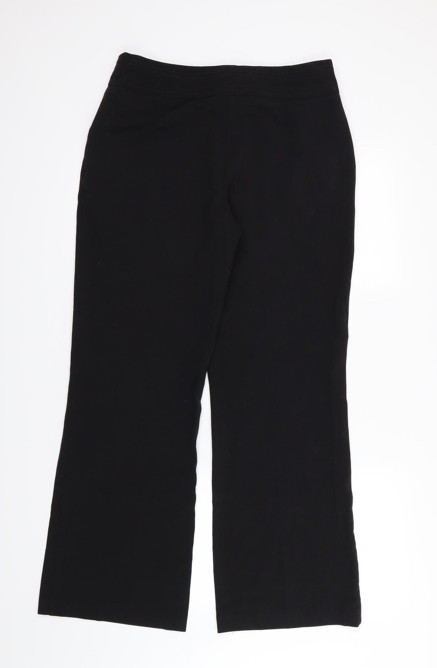 Marks and Spencer Womens Black  Rayon Trousers  Size 12 L30 in