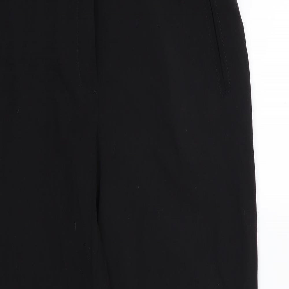 Marks and Spencer Womens Black  Rayon Trousers  Size 12 L30 in