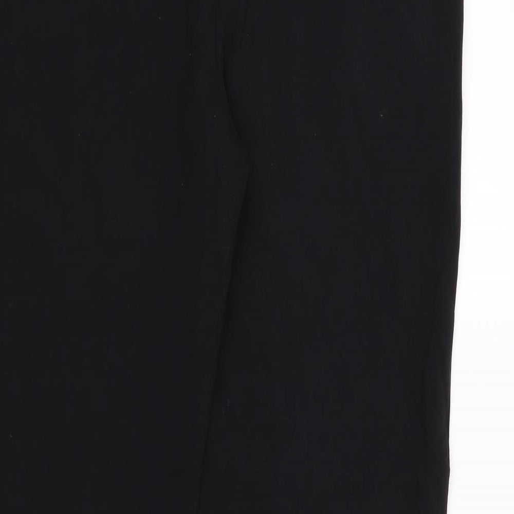 Marks and Spencer Womens Black  Rayon Trousers  Size 12 L30 in