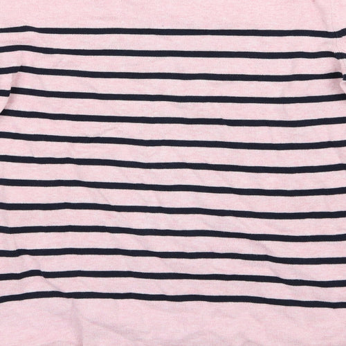 EDC Womens Pink Striped Knit Pullover Jumper Size M