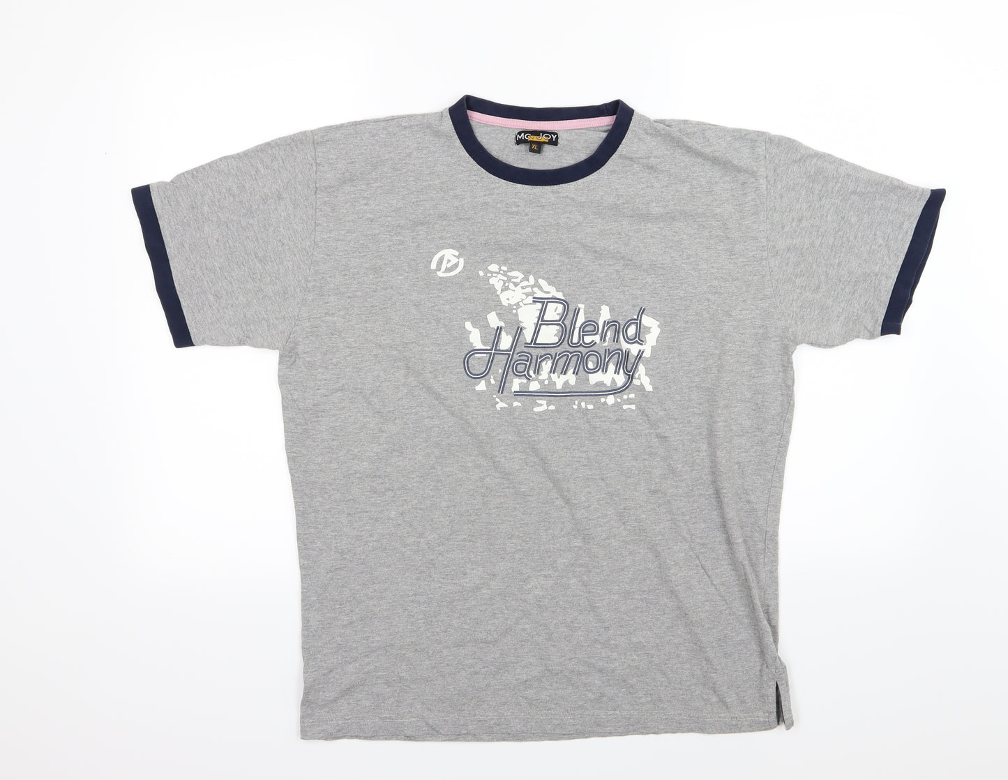 MC Joy Mens Grey  Jersey  T-Shirt Size XL