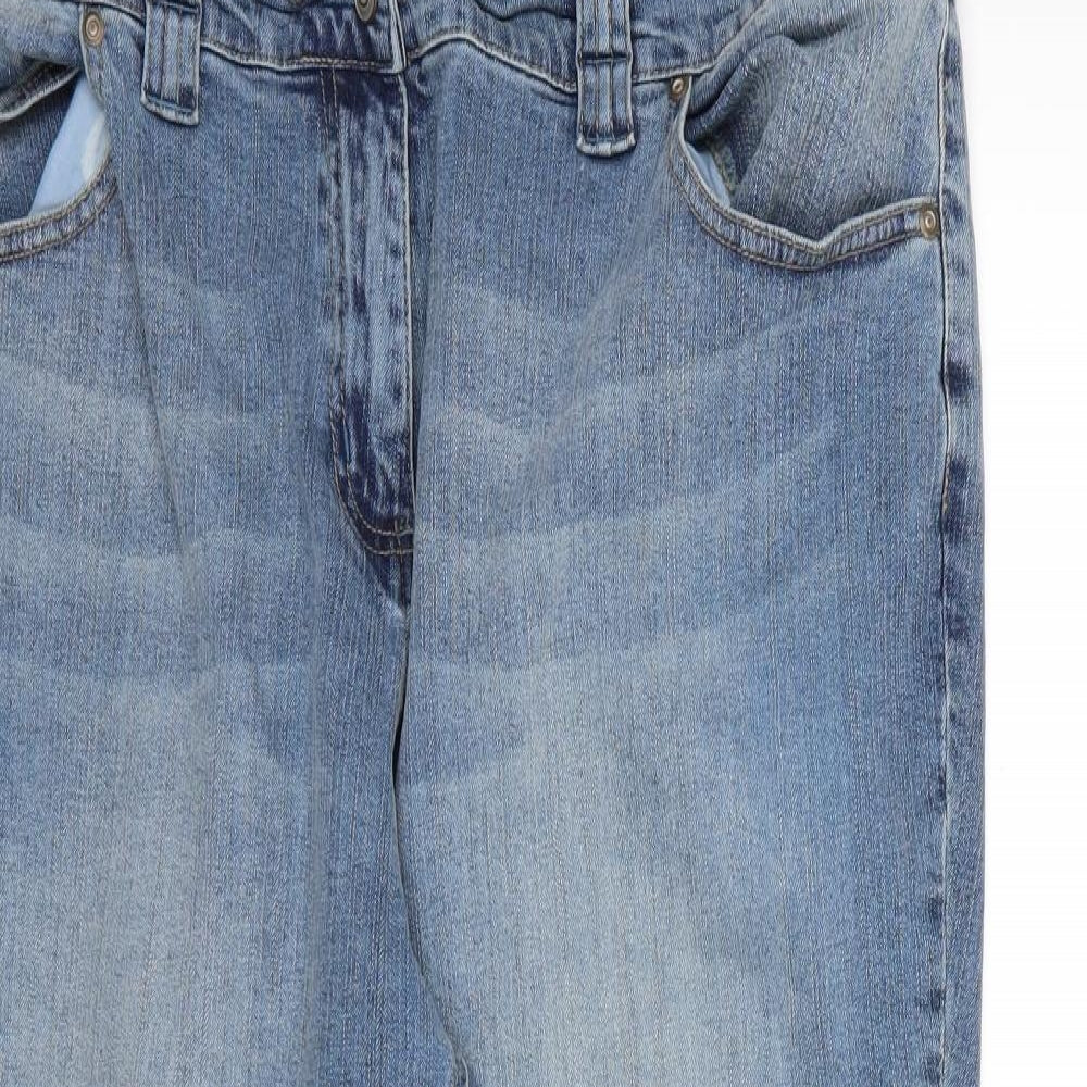 Amelie May Womens Black  Denim Straight Jeans Size 22 L27 in