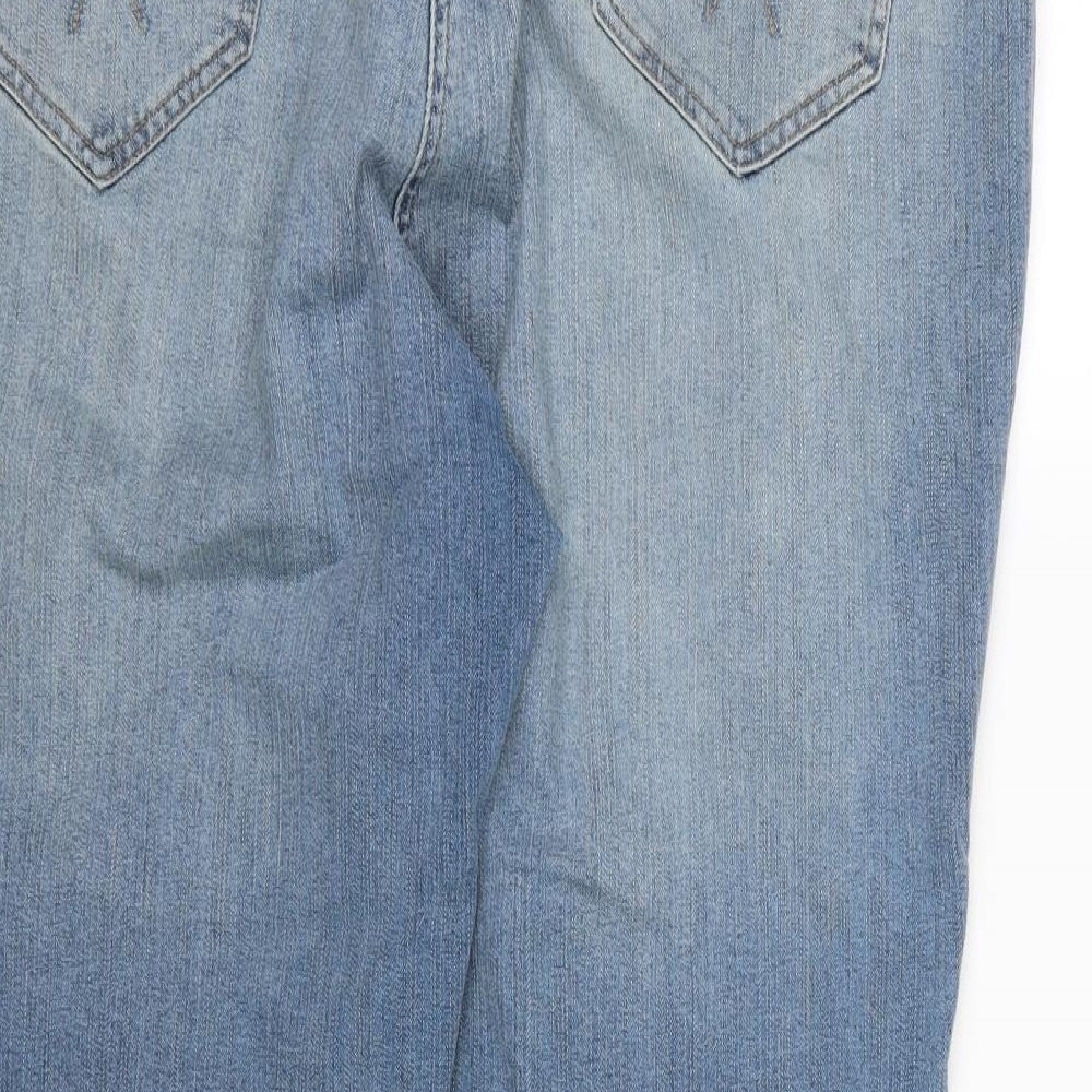 Amelie May Womens Black  Denim Straight Jeans Size 22 L27 in