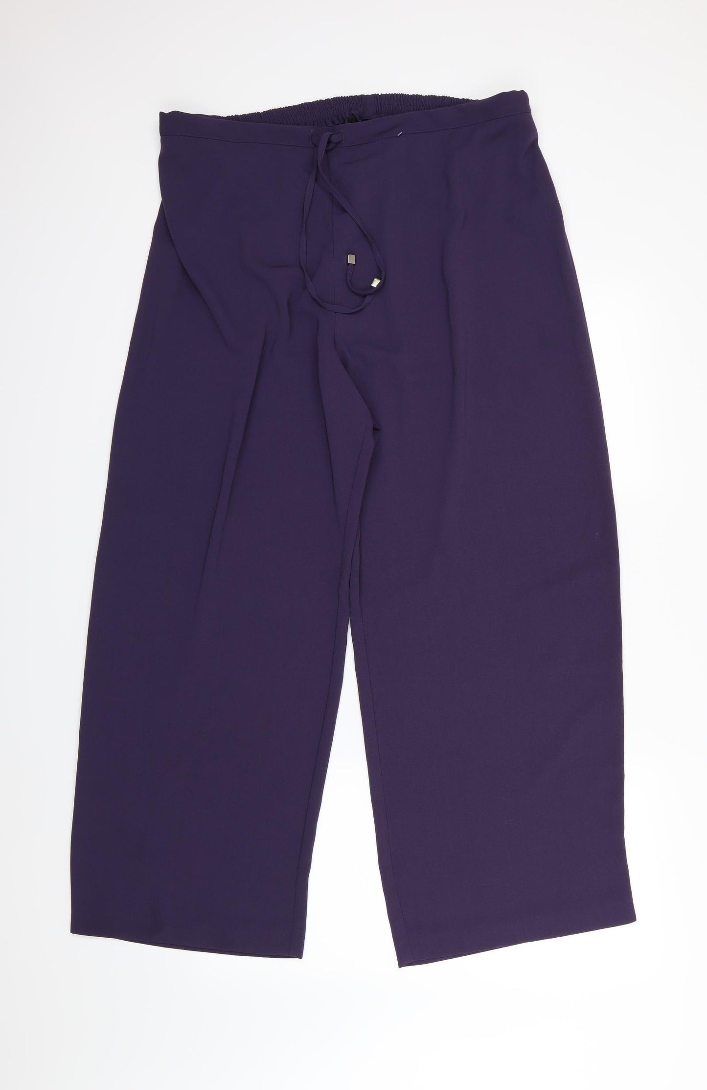 Evans Womens Purple  Chiffon Trousers  Size 22 L28 in