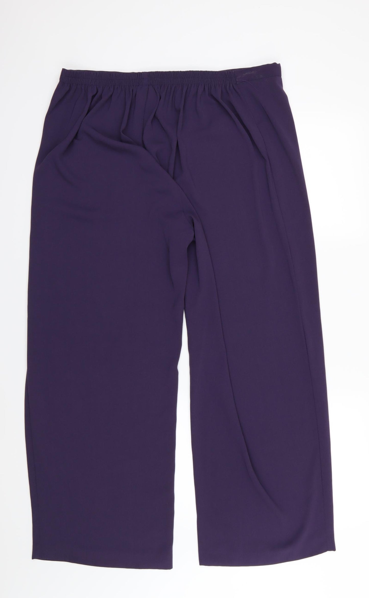 Evans Womens Purple  Chiffon Trousers  Size 22 L28 in