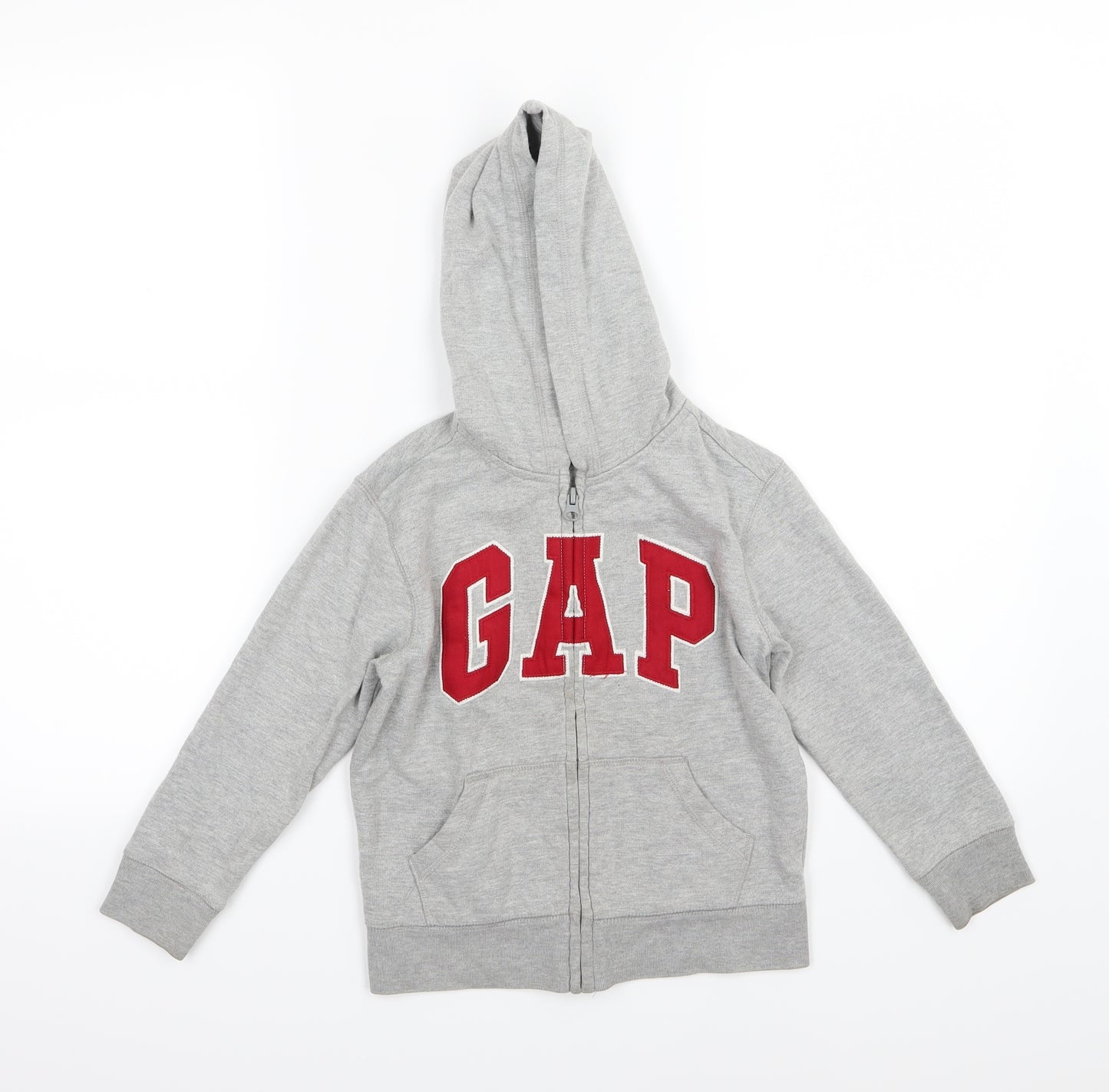 Gap Boys Grey  Jersey Full Zip Hoodie Size 5 Years