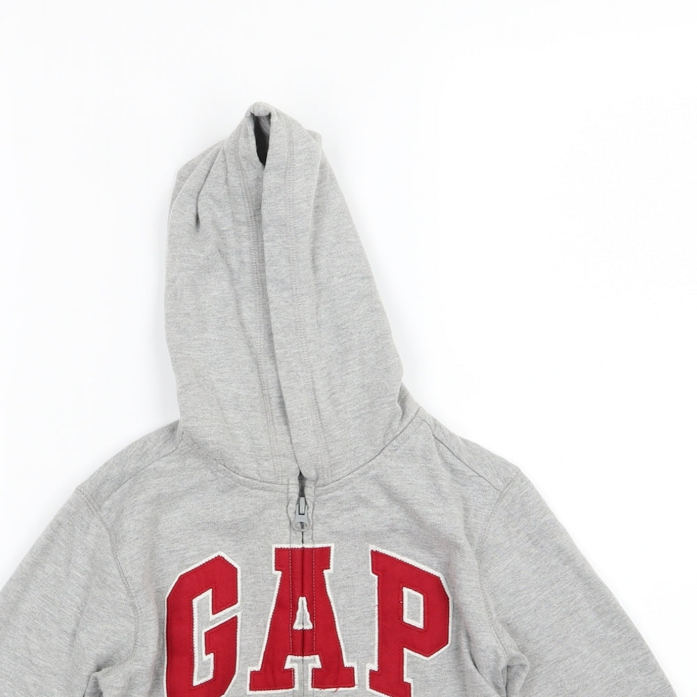 Gap Boys Grey  Jersey Full Zip Hoodie Size 5 Years