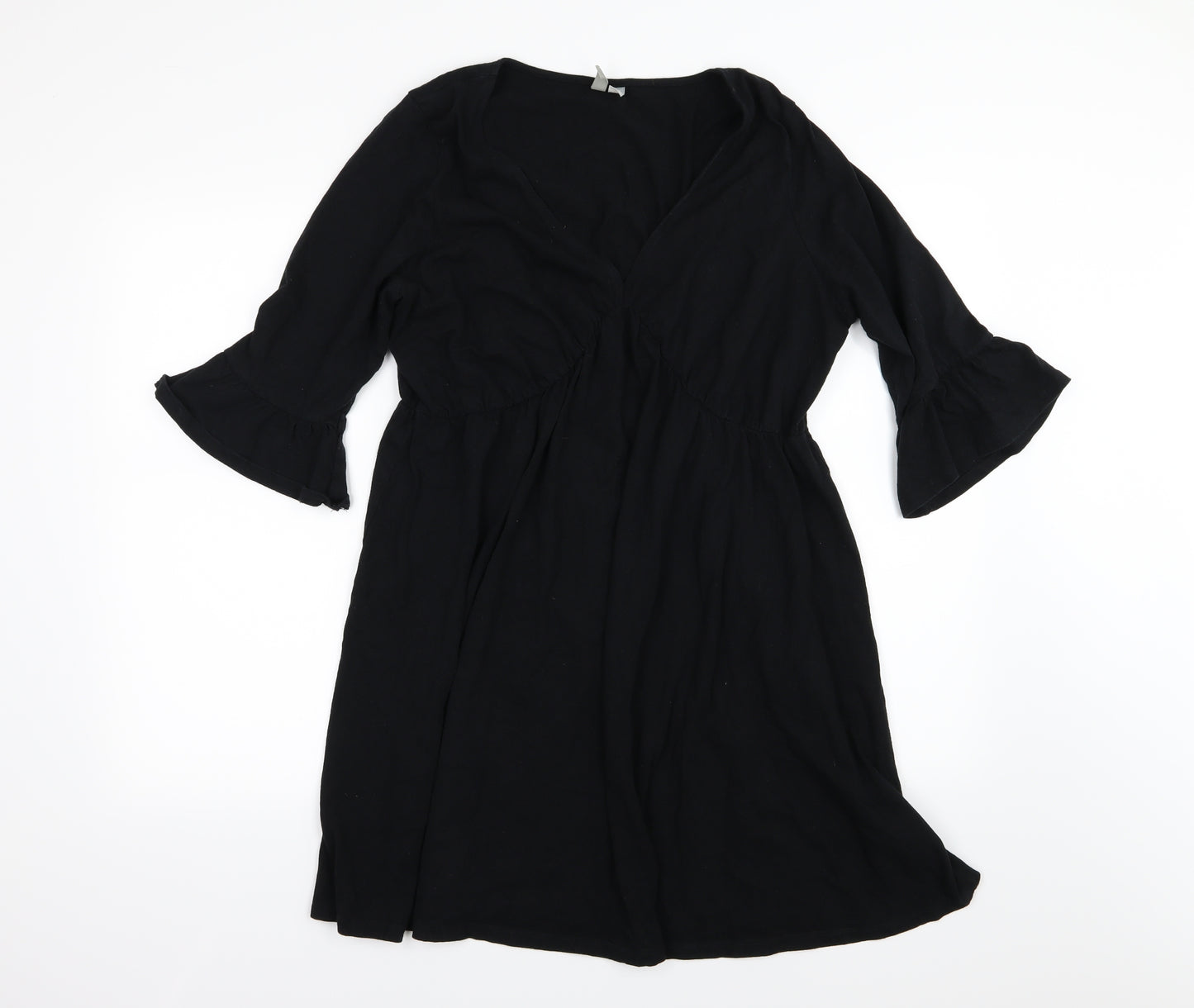 ASOS Womens Black  Jersey T-Shirt Dress  Size 16