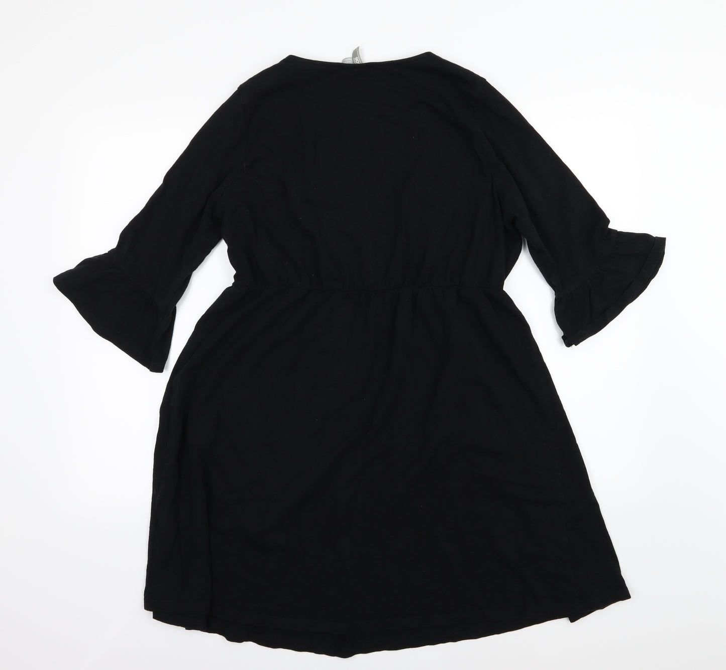 ASOS Womens Black  Jersey T-Shirt Dress  Size 16